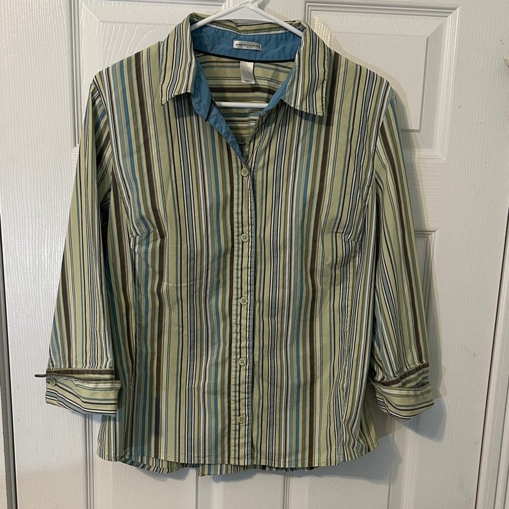 Old Navy Striped Button-Front Blouse Size XL